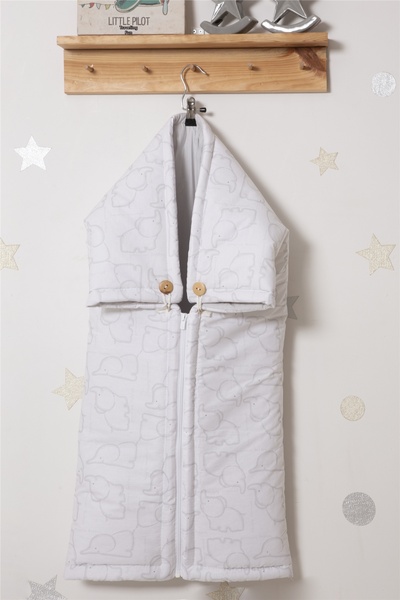 Bebetto Woven Blanket (Happy Animal) Gray