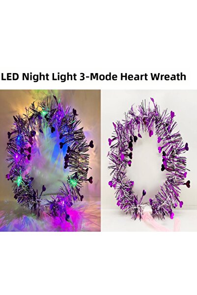 Lisinya Heart Tasseled Night Glow 3 Modes Led39Li Lighted Crown Purple Color ...