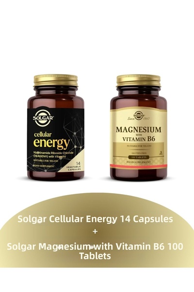 Solgar Cellular Energy 14 Capsules + Magnesium with Vitamin B6 100 Tablets