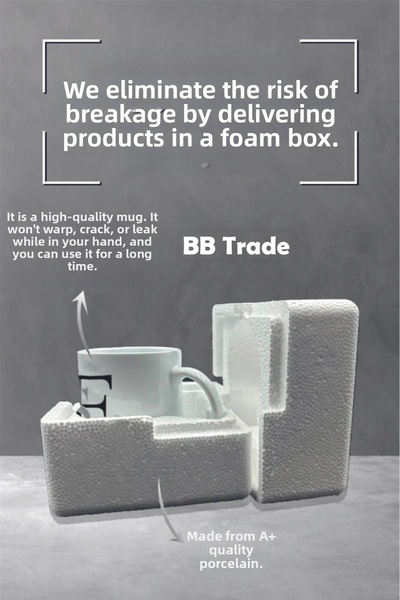 BB TRADE كوب دينتست لوودنج ديزايند سيراميك مطبوع برو سعة 330 مل