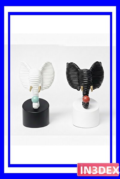 İN3DEX Decorative Elephant Bust with Polyester Material