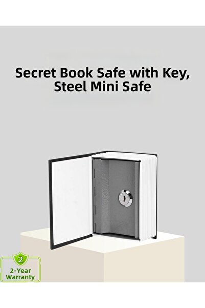 CT STONES Dictionary-Looking Hidden Book Safe – Metal Inner Safe with Key, Co...