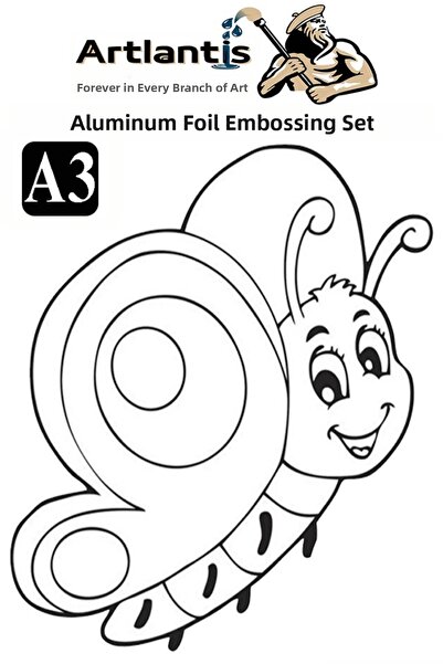 Artlantis Aluminum Foil Embossing Set A3 30X40 cm 1 Pack Aluminum Foil Set Em...