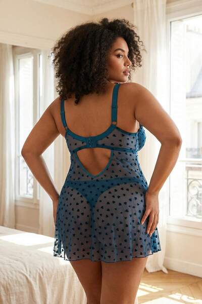 Trendyol Curve Babydoll mit festem Petrolederbezug und verstellbarem Riemen, ...