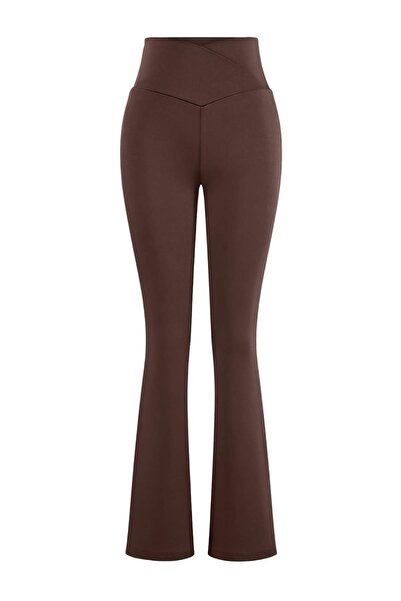 Trendyol Collection Braune Taucher-/Scuba-Leggings Sport-Leggings THMAW23TY00005