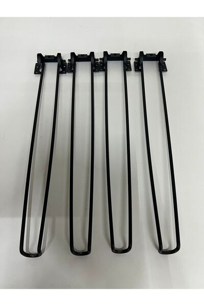 HAMADEX 30cm Foldable Black Metal Coffee Table Legs (4 Pieces) - Rustproof | ...