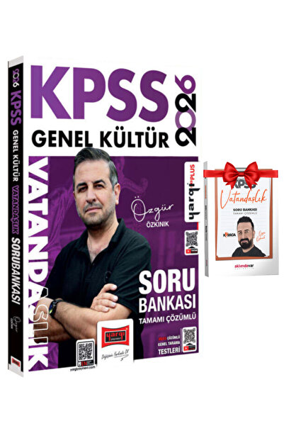 Yargı Yayınları 2026 KPSS Genel Kültür Tamamı Çözümlü Vatandaşlık Soru Bankas...