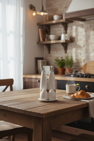 Bambum Olivera 5 Parça Yağ Sirke Baharat Seti