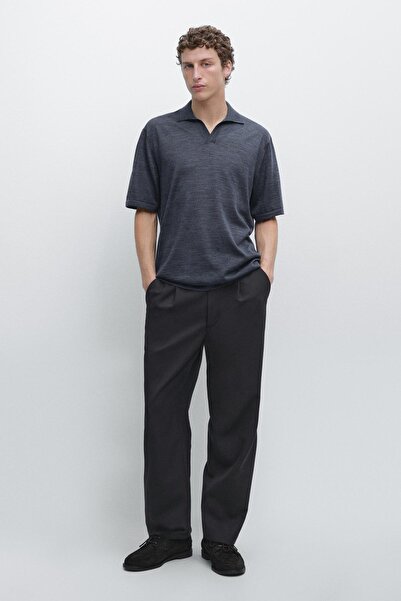 Massimo Dutti Polo shirt with V-neck