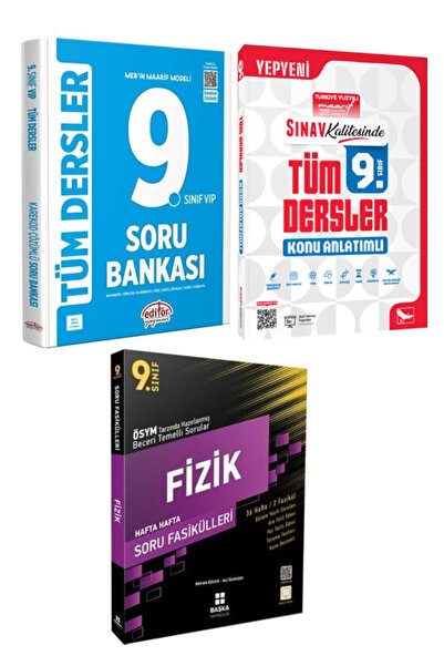 Editör Yayınevi MEB Maarif Modeli 9. Sınıf Tüm Dersler Soru Bankası+Sınav Yay...