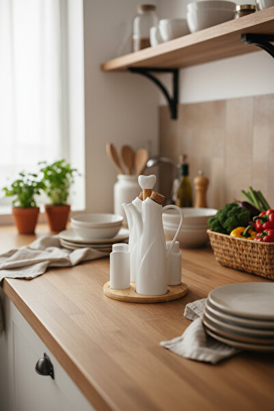 Bambum Perdio Yağlık Sirkelik Tuzluk Ve Biberlik