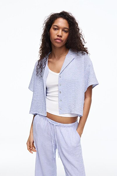 Bershka Kısa kollu rustik gömlek