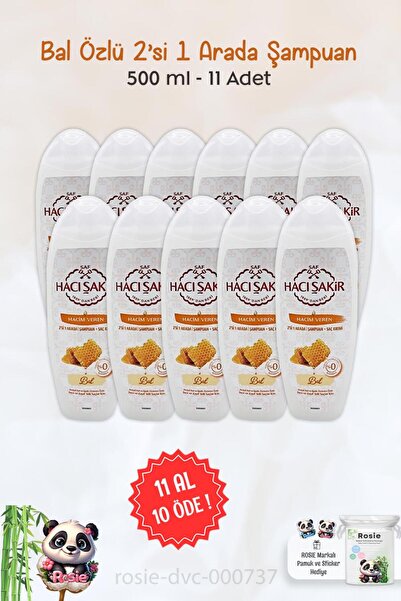 Hacı Şakir 11 AL 10 ÖDE Hacı Şakir Bal 2si 1 Arada Şampuan Hacim Veren 500 ml...