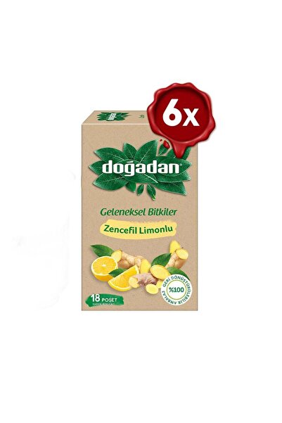 Doğadan شاي الأعشاب بالزنجبيل والليمون × 6 قطع