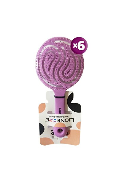 Tarko Perie de păr Lionesse rotundă violet x 6