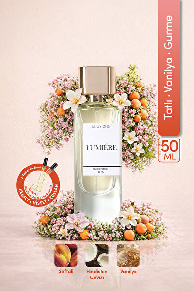 ILLUSIONE FRAGRANCE Lumiére Edp Kadın Parfüm 50ml | Tatlı-vanilya-gurme | Nar...