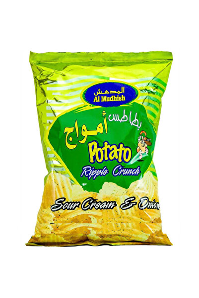 Al Mudhish رقائق ريبل كرانش بنكهة الكريمة الحامضة والبصل 75 غرام