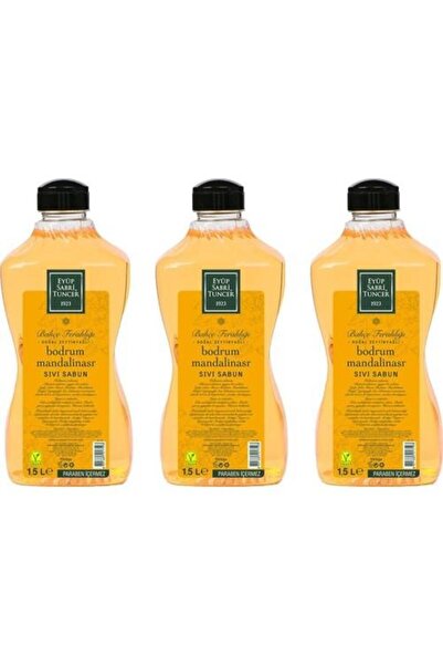 Eyüp Sabri Tuncer صابون سائل بودروم بالزيتون الطبيعي والبرتقال 1500 مل × 3