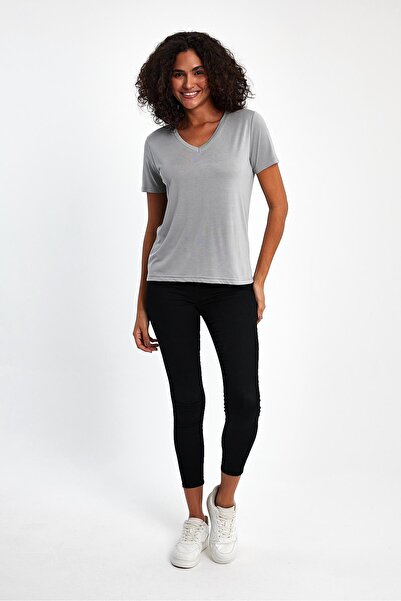 DragonFly Moda تي شيرت مشروط برقبة على شكل حرف V