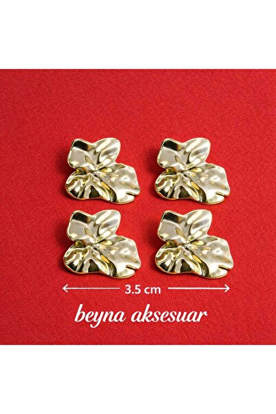 beyna aksesuar Z.A.R.A modeli Yaprak desenli üstü kırısık gold tasarım büyük ...