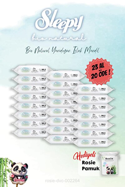 Sleepy مناشف مبللة لحديثي الولادة من بيو ناتشورال، 40 قطعة، اشترِ 23 واحصل عل...