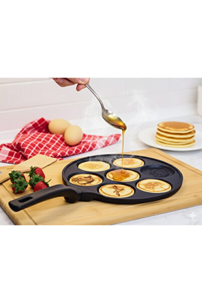 Febrini Figürlü Granit Döküm Pankek Krep Tavası