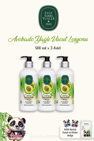 Eyüp Sabri Tuncer لوشن لليدين والجسم بزيت الأفوكادو الطبيعي 3 عبوات - 500 مل ...