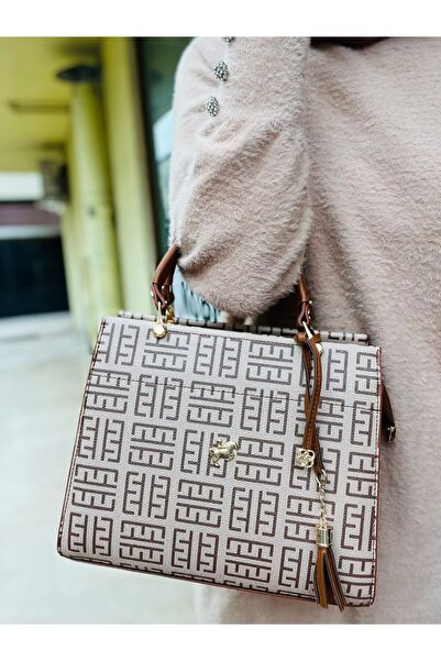 Çanta Trend Τσάντα ώμου με μακρύ λουράκι από συνθετικό δέρμα με 5 θήκες (Πλάτ...