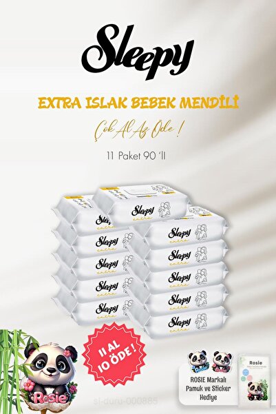 Sleepy منشفة أطفال فائقة الامتصاص 90 قطعة، اشترِ 11 وادفع ثمن 10 وقطن روزي