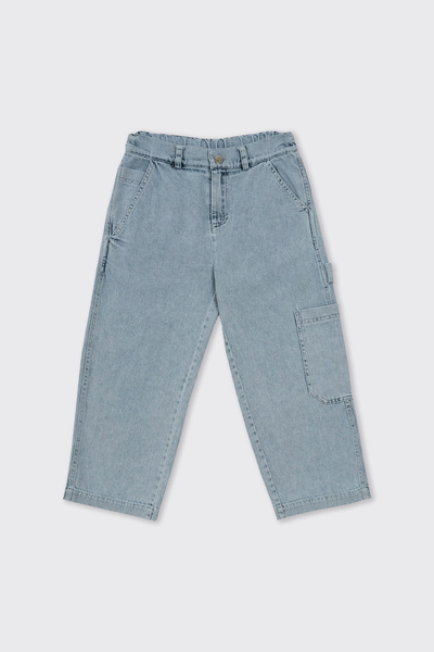 Panço Erkek Çocuk Rahat Kesim Kot Mavi Pantolon