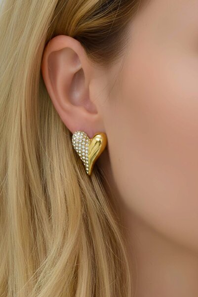 Bontexs Heart Earrings 2026 Trend Gold Color 316L Big Size