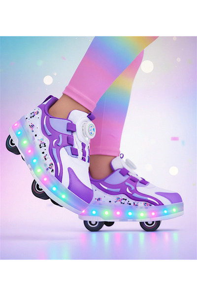 RGV PATENLİ IŞIKLI SPOR AYAKKABISI 4 TEKERLEKLİ PATEN