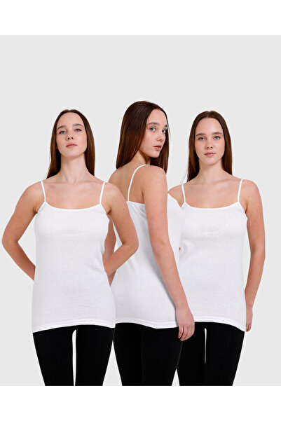 giysem Tricou cu basic bretele, alb, economic și convenabil