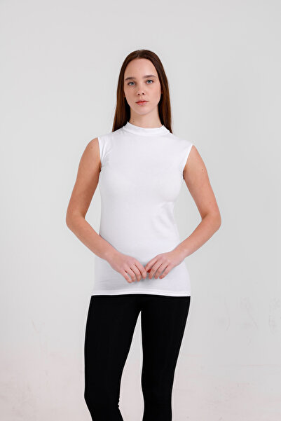 COMFORT SECRET Giysem Sıfır Kollu Yarım Balıkçı Yaka Likralı Viskon Badi