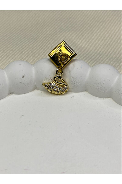 stainless steell Nomi İtalyan Bileklik Unisex Zirkon Taşlı Sallantılı Charm