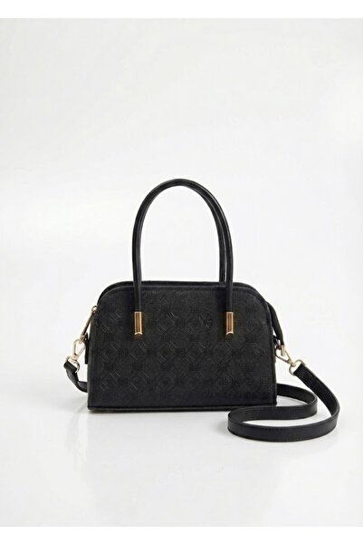 Heybe shop Monogram Desenli Şık El ve Omuz Çantası