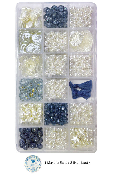 By MO Accessories Yeni Sezon Koyu Mavi Boncuklar ve İnci Boncuklarla Takı Yap...