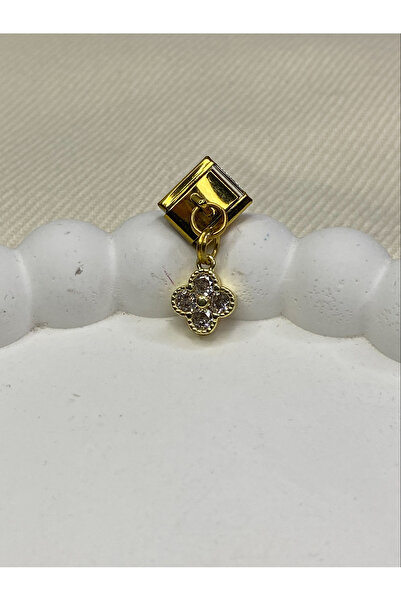 stainless steell Nomi İtalyan Bileklik Unisex Zirkon Taşlı Sallantılı Charm