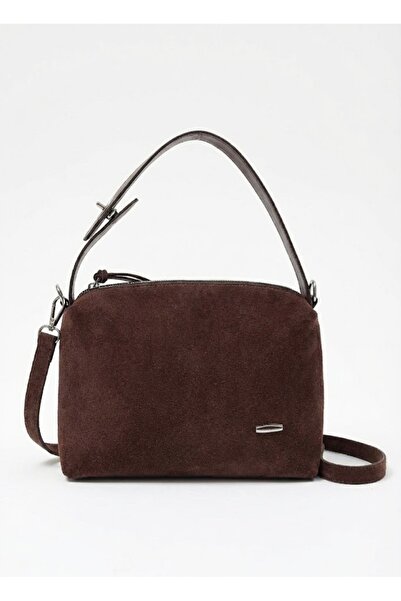 Heybe shop Kadın Süet Dokulu Baget El ve Omuz Çantası