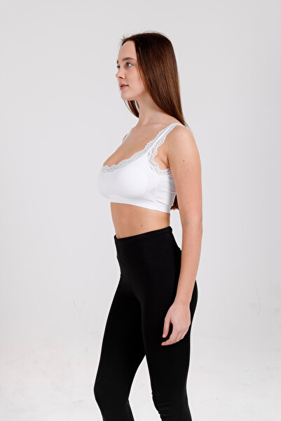 tuanagiyim Női pamut, bambusz csipke, belül párnázott, kényelmes fél alsóing,...