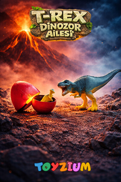 Shem T-Rex Dinozor Ailesi Oyuncak Hayvan Figür Seti