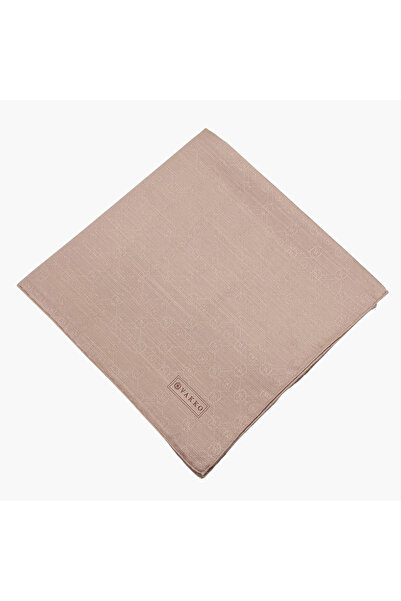 Vakko Cotton Silk Scarf - New Hologram - Soft Powder