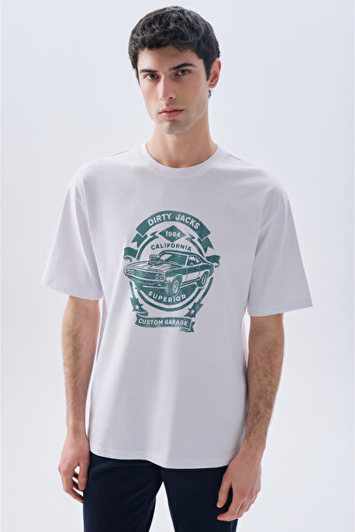 Mudo Oversize Printed Circular Neck T-Shirt