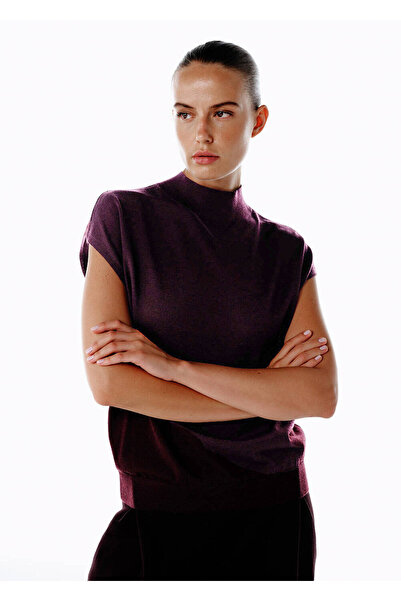 Knitss Mürdüm Merino Yün Karışımlı Triko Üst