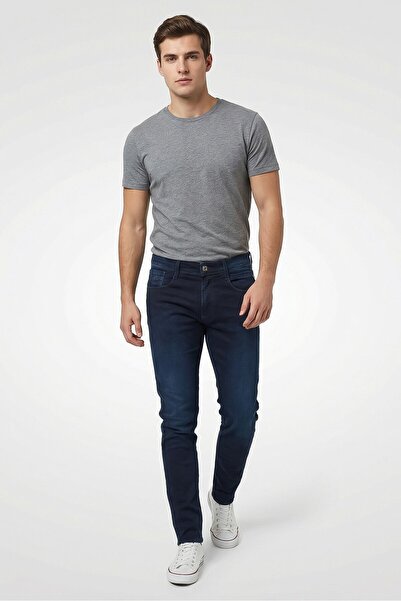 Replay Men Bronny Super Slim Fit Washed Jeans, Navy