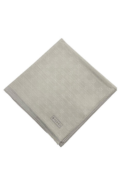 Vakko وشاح حريري قطني - هولوجرام جديد - حجر فاتح