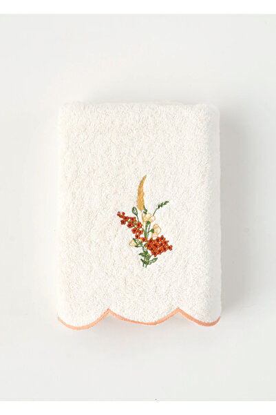 Bella Maison %100 Pamuk Flores Yüz Havlusu Krem (50x90 cm)