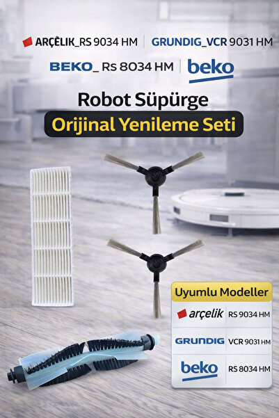 Arçelik Rs 9034hm - مجموعة تجديد المكنسة الكهربائية الروبوتية الأصلية
