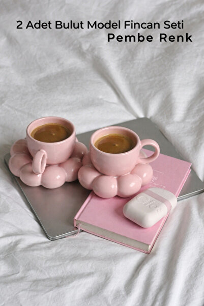 ARVALE 2 Sets (4 Pieces) Bulut Model Coffee Cups 90 ml |   Turkish Coffee Cup