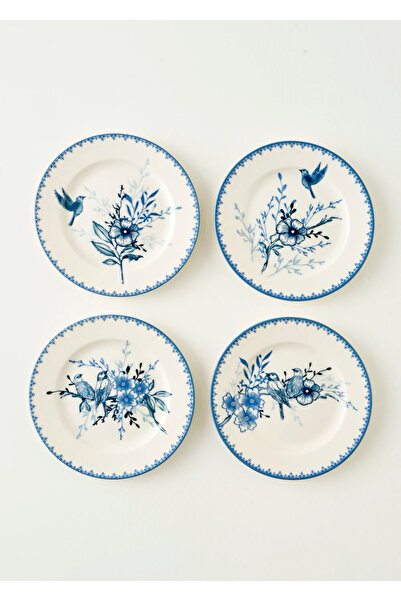 Bella Maison Farfurie pentru tort din porțelan Bleu Blanc, 4 piese, albastru ...